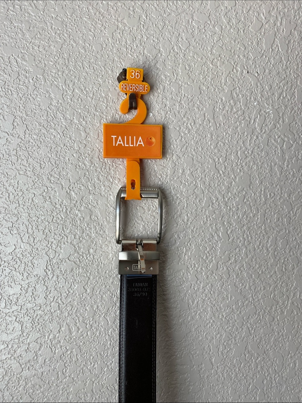 Tallia Belt Mens 36 Black  Leather Reversible